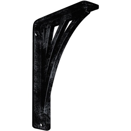 Ekena Millwork Nevio Wrought Iron Bracket, (Single center brace), Antiqued Pewter 1 1/2"W x 5 1/2"D x 8"H BKTM01X05X08SNEAPW